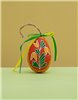 Сувенір "Мала писанка помаранчева з квіткою"