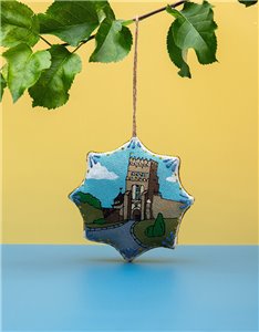 Сувенір зірка ванільна "Луцьк,Замок Любарта"