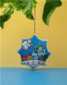 Сувенір зірка ванільна  "Андріївська церква"