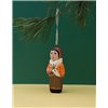 Christmas Ornament – Caroling Boy Singing (Sculptural)