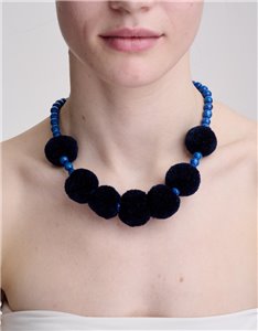 Blue Tassel Necklace