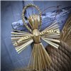 Straw Angel, Christmas Amulet-Decor, 11 cm