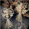 Плетене панно "Серце" з житньої соломи, класичне українське плетіння, ручна робота, 35 см