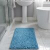 Fluffy Bathroom Rug - blue