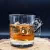 Whiskey Glass with Token and Custom Engraving
