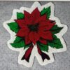 Handmade Tufted Rug - Design "Christmas Poinsettia"