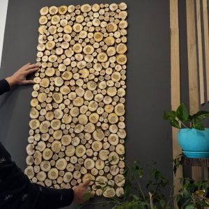 Настінне панно зі спилів ялівця 120×60 см