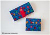 Set of Two Wallets "Bugs on Blue"