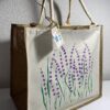 Hand-Painted Burlap Bag