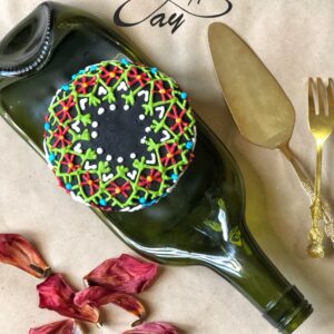 Пляшка тарілка форми Wine Green Lay Bottle
