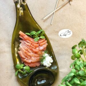 Пляшка тарілка форми Champagne Olive Lay Bottle