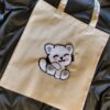 Embroidered Tote Bag “Kitten”