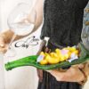 Пляшка тарілка форми Champagne Green Lay Bottle