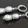 Сережки срібні з натуральними сірими перлами Silver-Rose Perls Сережки-срібло Ручна робота