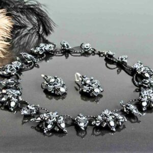 Multi Tatting Lace Jewelry Tutorial “Black Lily”