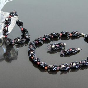 Hematite Lace Jewelry Set “Marie”