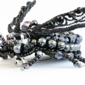 Beaded Beetle Brooch DIY Tutorial