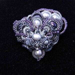 Multi Tatting Brooch Tutorial “Pearl Scatter”
