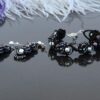 Комплект набір авторської біжутерії мереживний з натуральними перлами Ольга Браслет та сережки Ручна робота