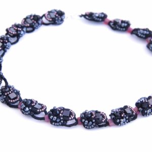 Black Lace Hematite Choker “Marie”
