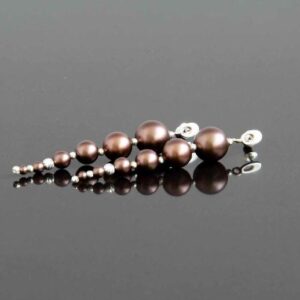 Long Pearl Earrings “Chocolate”