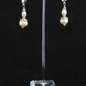 Sterling Silver Pink Pearl Earrings “Sakura”