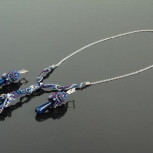 Agate Jewelry Set “Halisa” Pendant and Earrings