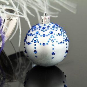 Blue Crystal Christmas Ornament Ball