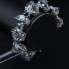 Браслет плетений мереживний з перлами мʼякий сріблястий Silver Crystal Ручна робота