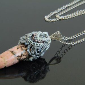 Lace Pendant with Altai Rhodonite “New”