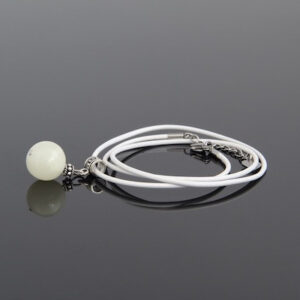 Onyx Pendant on Leather Cord “Onyx”