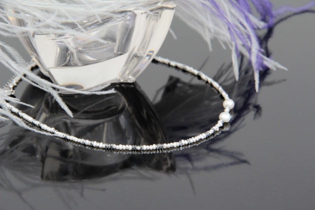 White Pearl Choker Necklace “Bella” - Image 3
