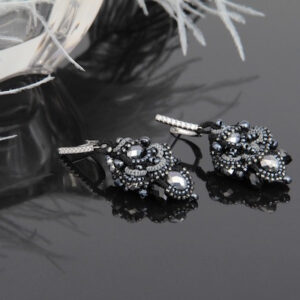 Black Pearl Earrings “Black Lily”