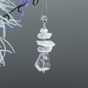 Natural Stone Pendant “Maurice” Quartz Rock Crystal Amethyst