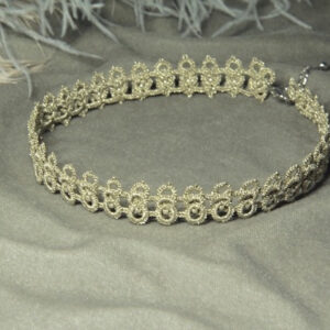 Gold Lace Beaded Choker “Claire”