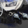 Lace Pearl Beaded Earrings “Monroe” Silver Clasp