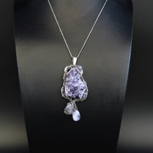 Natural Amethyst Druzy Pendant “Nugget”