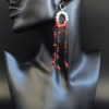 Long Pearl Drop Earrings “Bloody Mary”