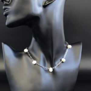 Pearl Chain Choker “Alba”