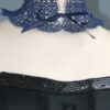 Blue Lace Detachable Collar “Nicole” with Satin Ribbon