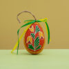 Souvenir – Small Orange Pysanka with Flower