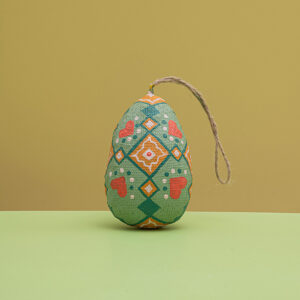 Handmade Decorative Easter Egg – Heart Pysanka