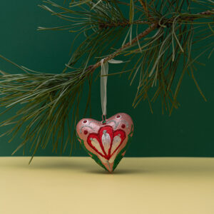 Christmas Ornament – Pink Fairy Heart (Sculptural)