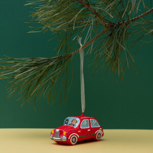Toy Car with Cat and Dog