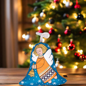 Coffee-Scented Textile Bell – Angel with Bell