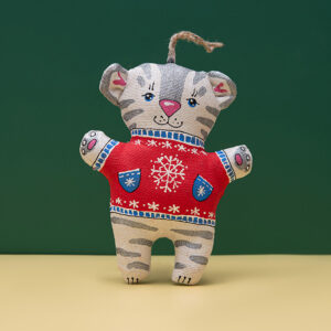Souvenir – Silver Tiger in Red Sweater