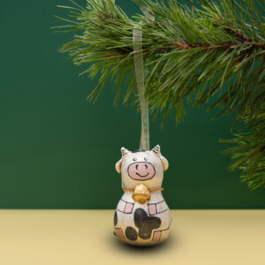 Handcrafted Christmas Ornament Sculpture – Calf
