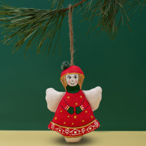 Christmas Ornament "Nativity Character – Caroling Boy" (Sculpture)
