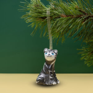 Christmas Ornament – Black Water Tiger (Sculptural)