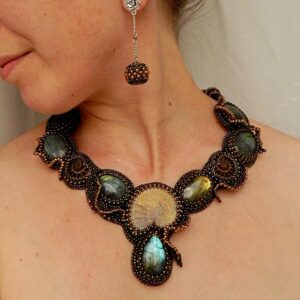 “Fern Flower” Necklace and Earrings Set